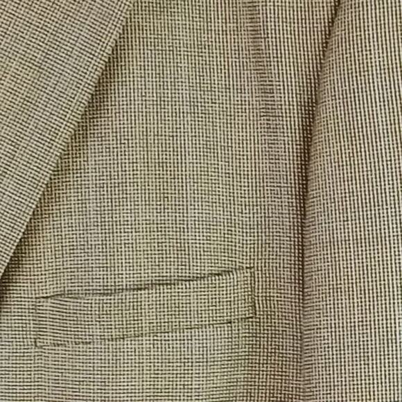 Joseph & Feiss Gold SZ 50R 100% Wool Multi-Color Houndstooth Blazer Suit Jacket - Picture 3 of 9